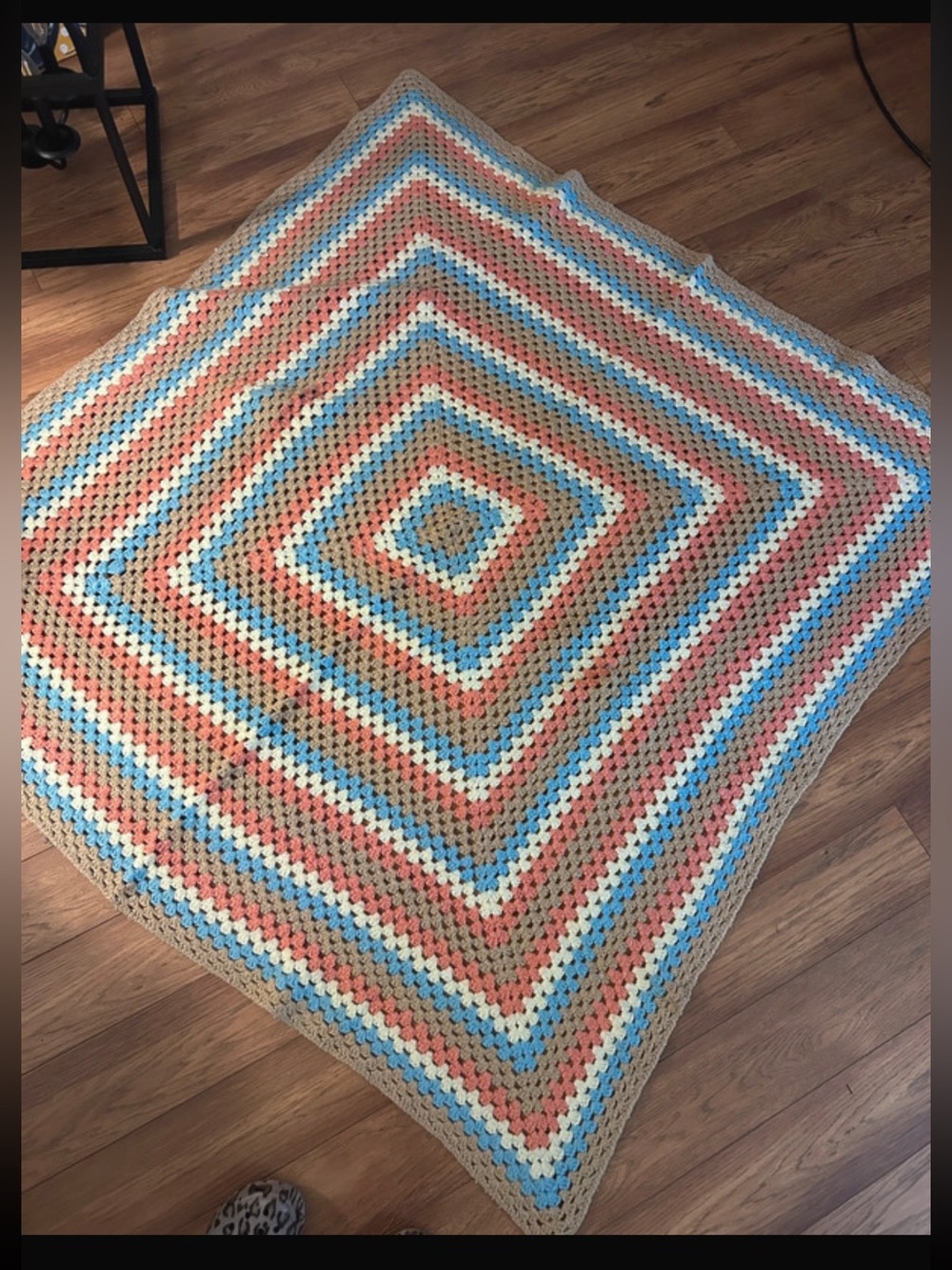 Handmade Afghan Blanket 50x54